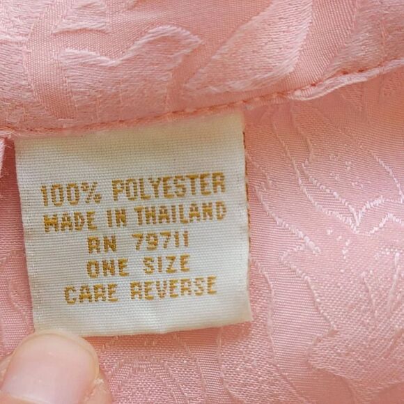 Victorias Secret Vintage Satin Robe Womans One Size Peach - Picture 9 of 10